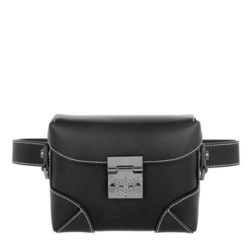 MCM Soft Berlin Vachetta Belt Bag Small Black Crossbody Bag