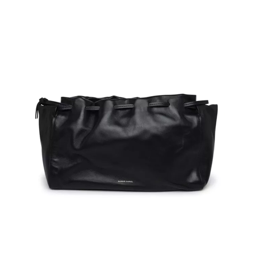 Mansur Gavriel Bloom Shoulder Bag In Black Leather Black Axelremsväska