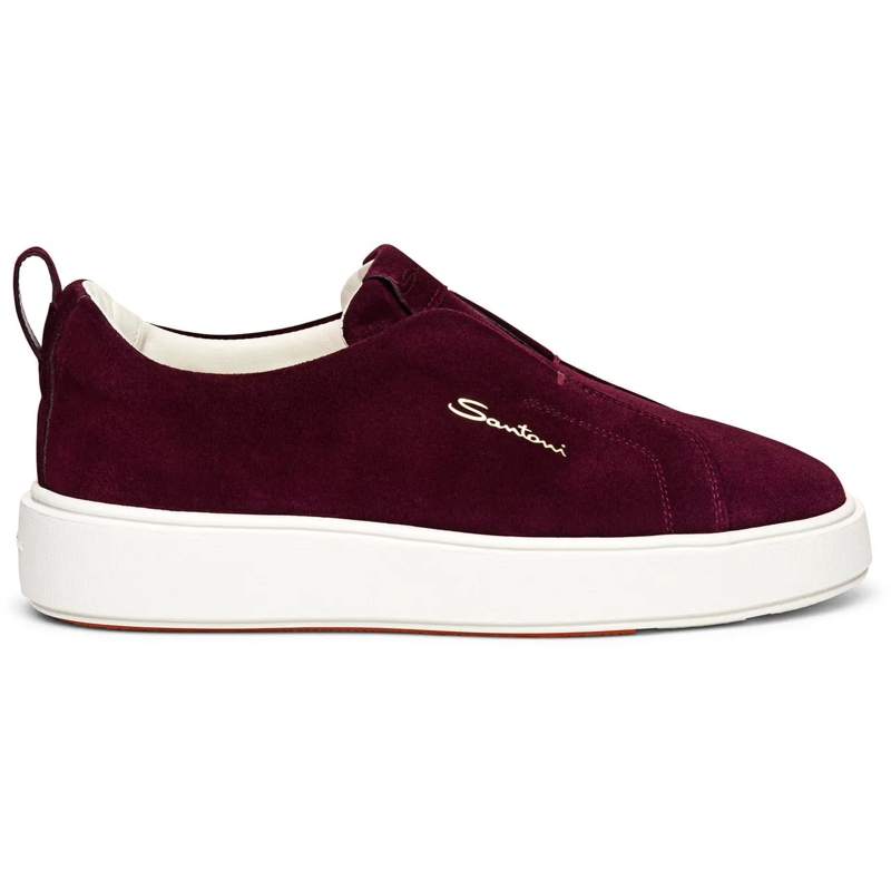 Santoni Low-Top-Sneaker Women?s suede slipon sneaker weiß
