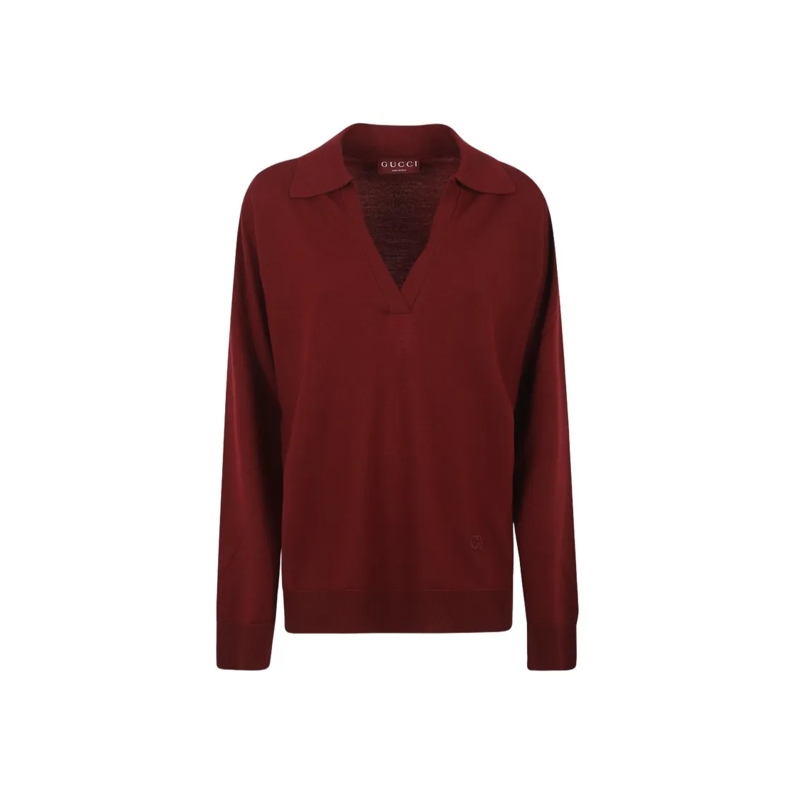 Gucci Langärmeliges Oberteil L/S Polo Top Red