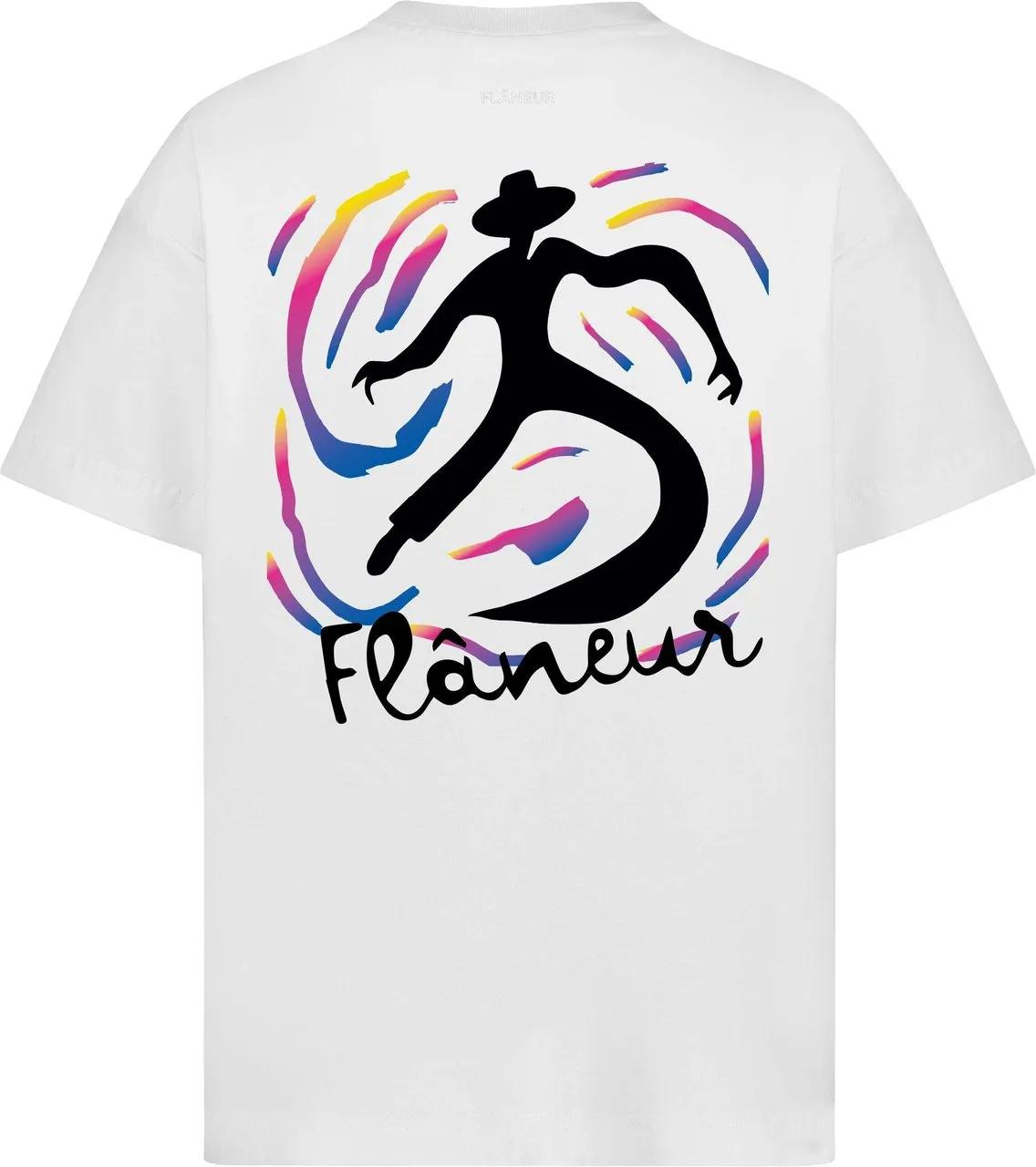 Thumbnail - Flâneur - Flaneur T-Shirt Wit Swirl - Größe XS - white
