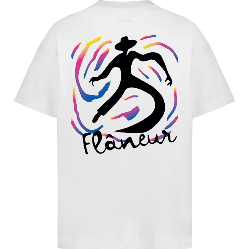 Flâneur T-shirt Swirl T-Shirt | White weiß