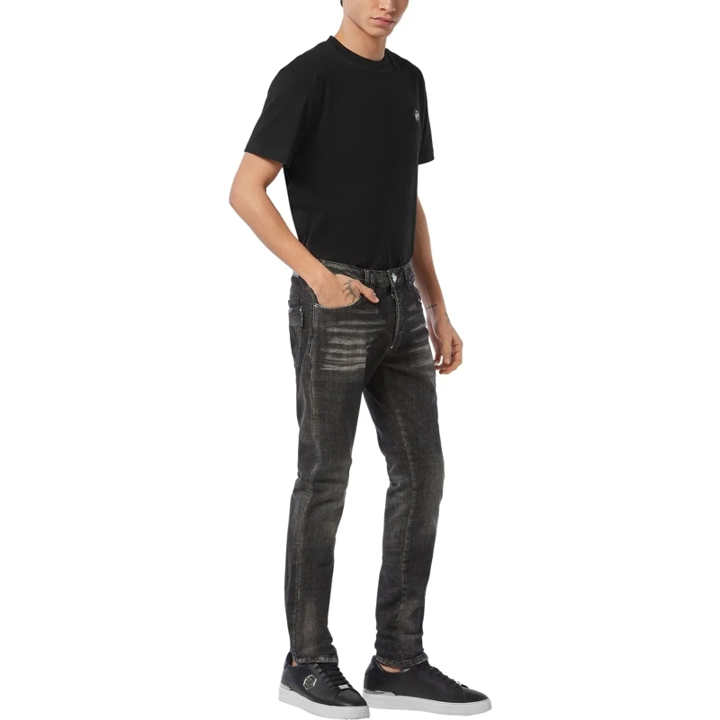 Philipp Plein Jeans mit geradem Bein Jeans Regular Fit Racing schwarz(Image 4)