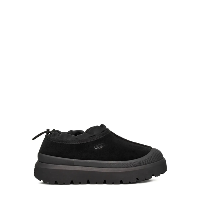 UGG Mocassin Matte Black Slip-On Flat Shoes Black