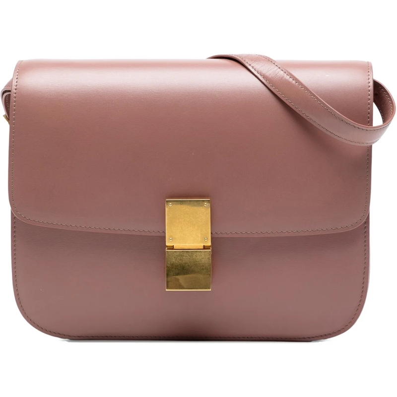 Celine Schultertasche Medium Calfskin Classic Box rose