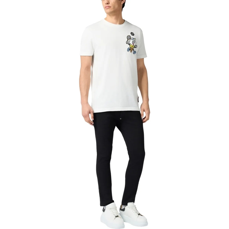 Philipp Plein T-Shirt Round Neck T-Shirt Gelato Monsters weiss(Image 4)