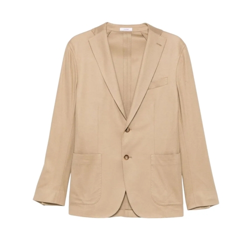 Boglioli Blazer Camel Brown Cotton Jacket Brown