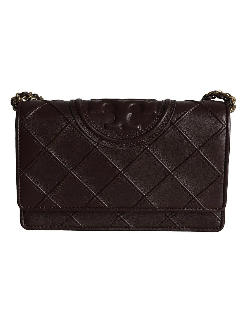 TORY BURCH Stijlvolle Albarossa Leren Handtas Brown Dames