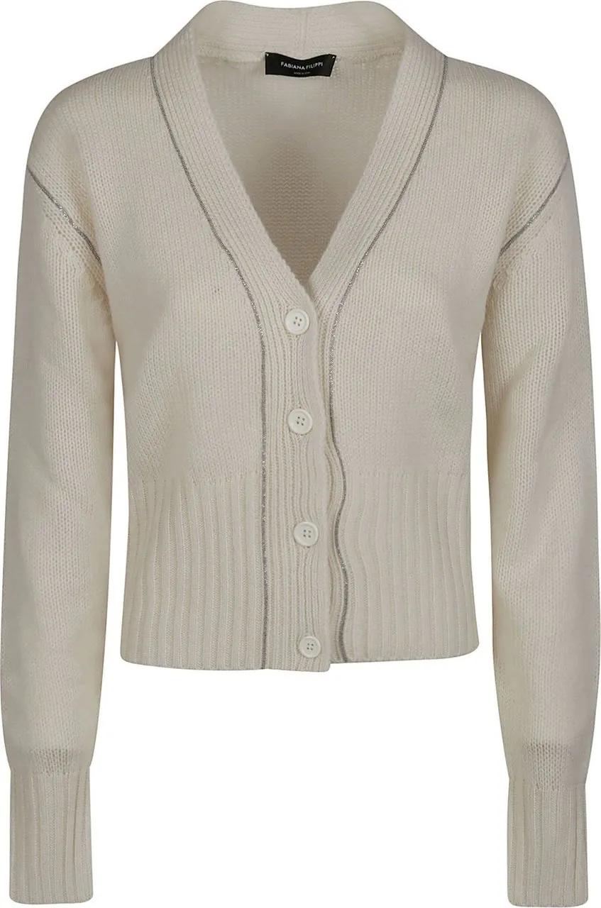 Thumbnail - Fabiana Filippi - Cardigan White - Größe 42 - weiß