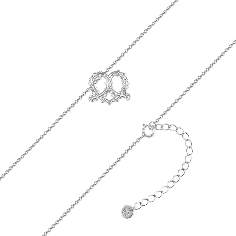 Glanzstücke München Mittellange Halskette Sterling Silber Halskette Herz-Breze silber(Image 6)