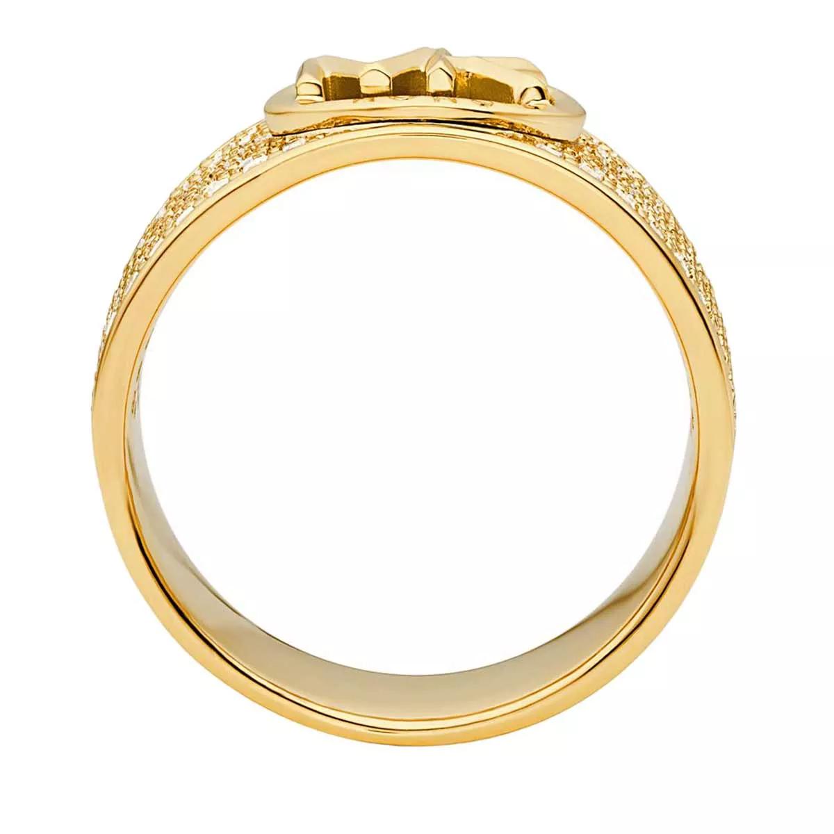 14K Gold Plated Pave Cigar Band Ring Gold Band ring