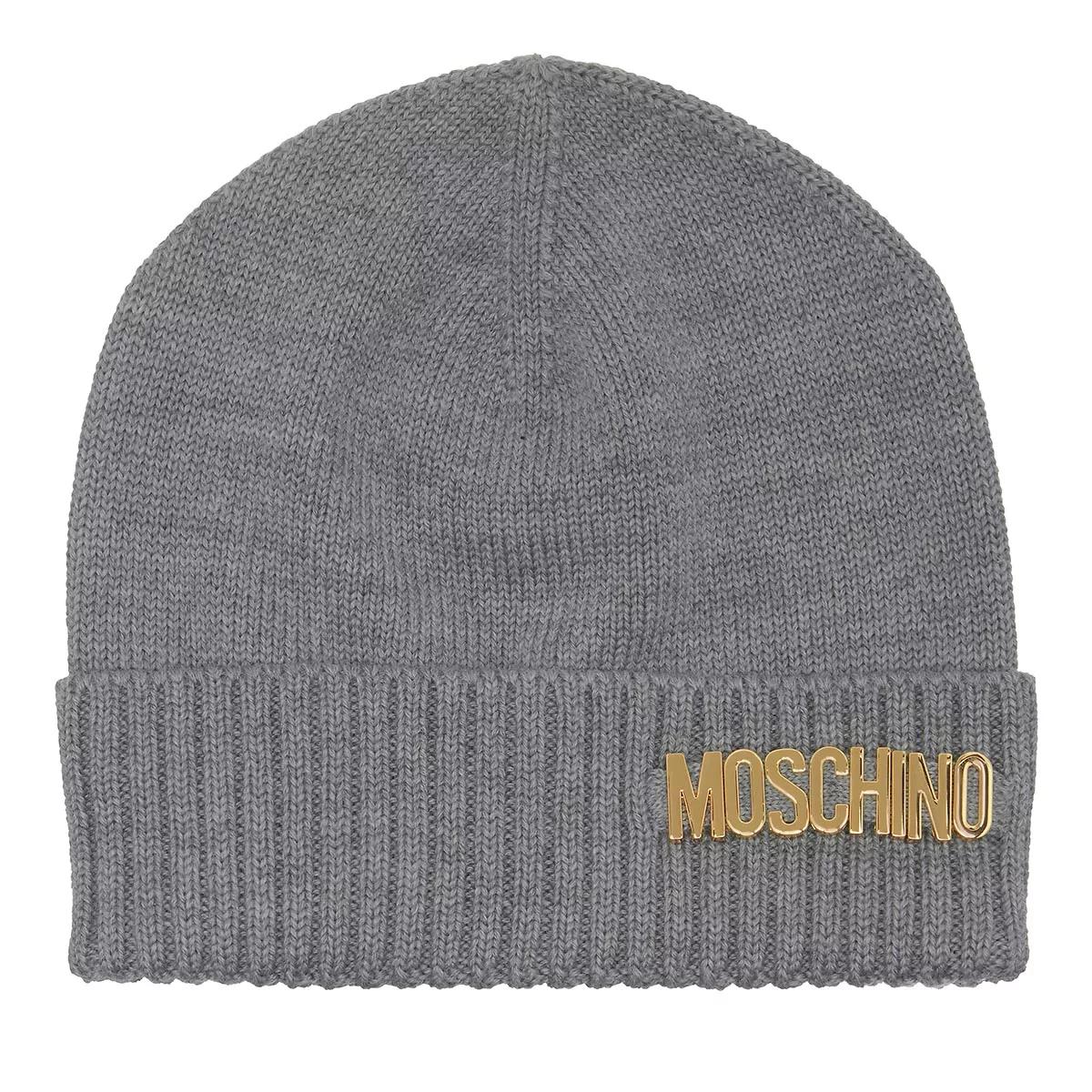 Grey Beanie with logo Moschino - Vitkac Australia