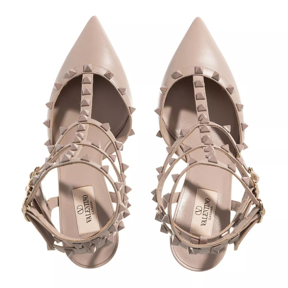 Valentino Garavani Pumps & high heels Rockstud Ankle Strap Pumps Leather in poeder roze