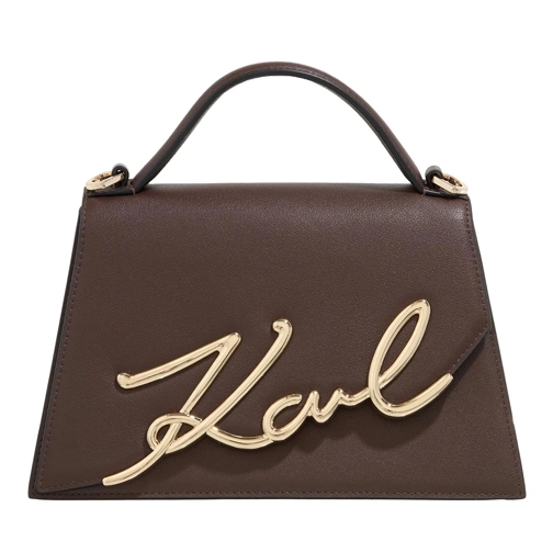 Karl Lagerfeld Satchel K/Signature 2.0 Md Crossbody Dark Choco