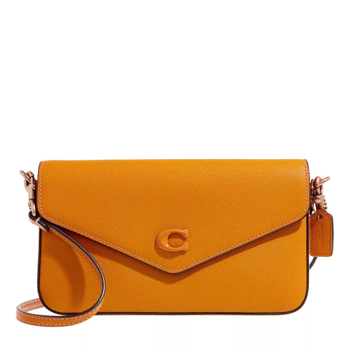 Coach Tonal C Hardware Crossgrain Leather Wyn Crossbody Yellow Gold