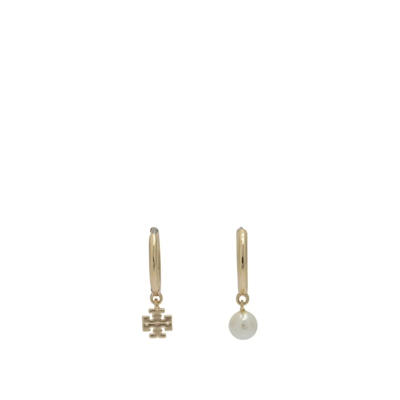 Tory Burch Ohrstecker Asymmetrical Hoop Earrings With Brass Charm Not Applicable