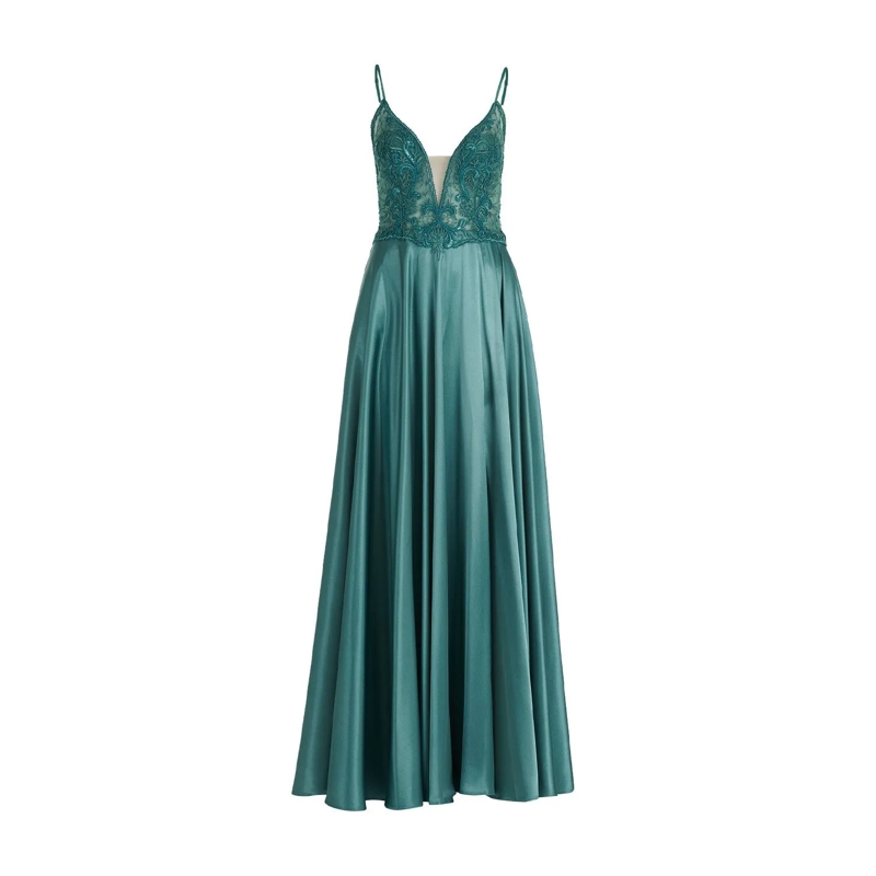 Vera Mont  Abendkleid mit Spitze Türkis