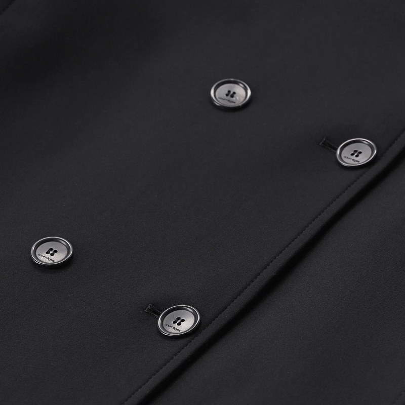 Courrèges Wintermantel Mantel aus Woll-Mix schwarz(Image 5)