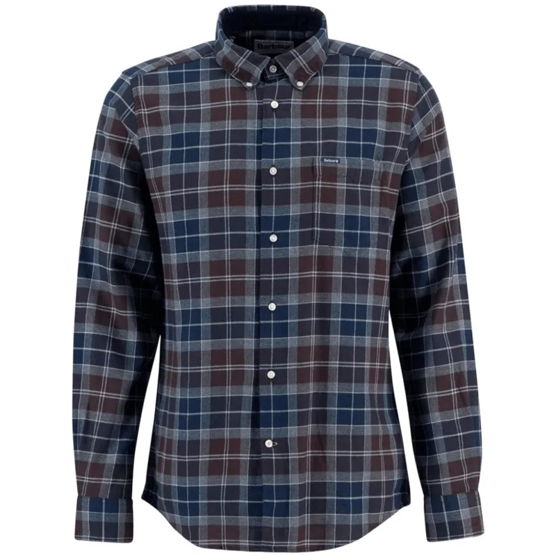Barbour Overhemd Medium-Scale Tartan Shirt With Button-Down Collar Blue
