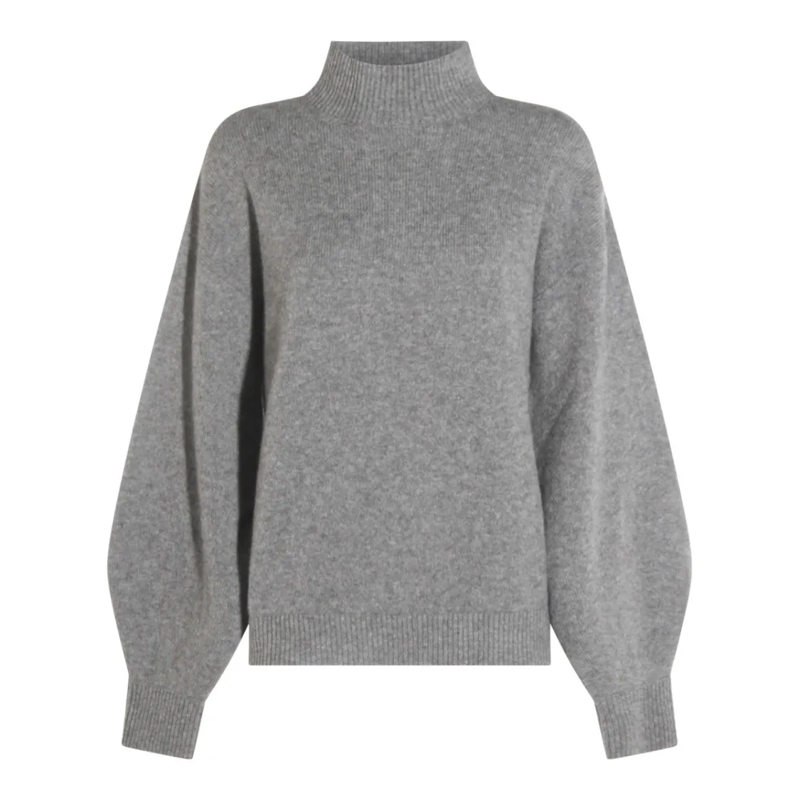 Malo Trui met col Grey Cotton Knitwear Grey