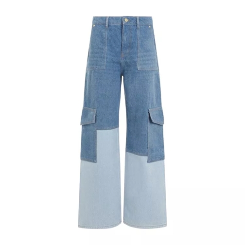 GANNI Mid Blue Vintage Cutline Denim Angi Blue 