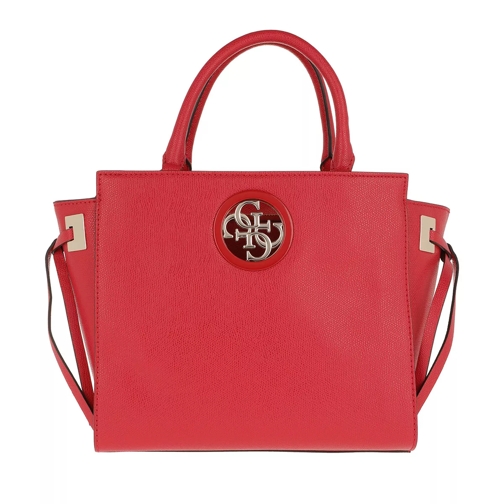 Guess Open Road Society Satchel Cny Red Draagtas