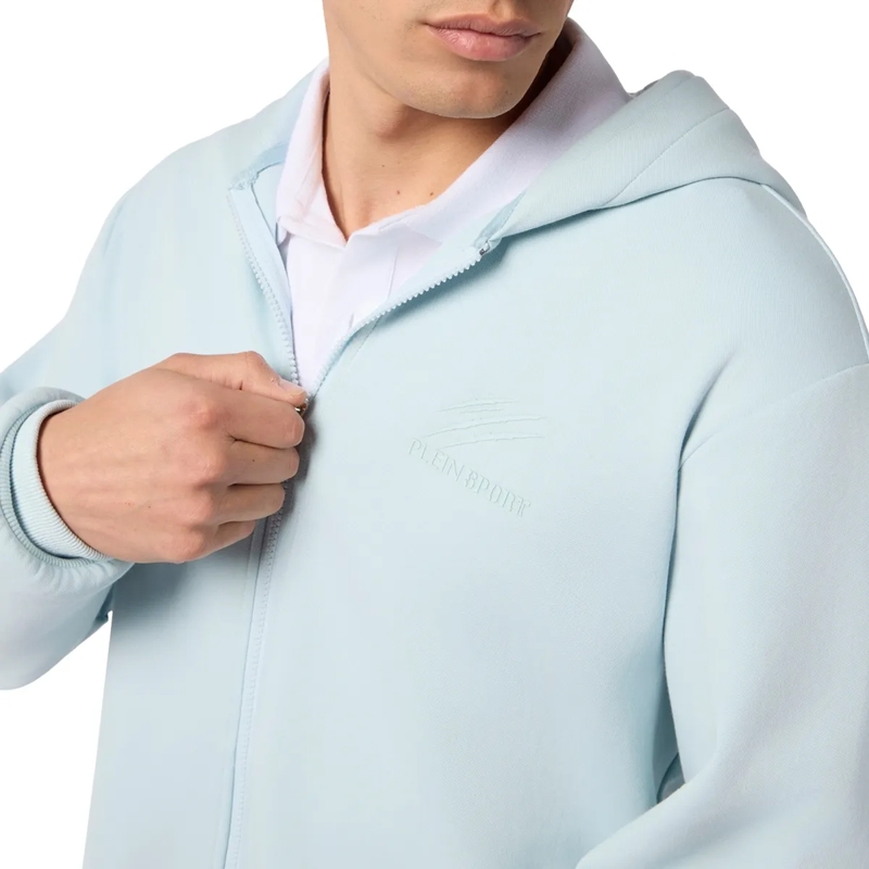Plein Sport Top Pique Zip Hoodie Icon hell-blau(Image 5)