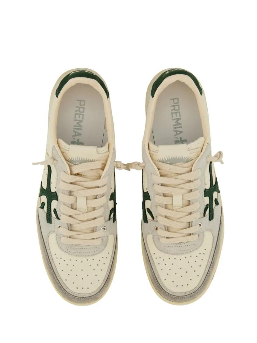 Thumbnail - Premiata Low-Top Sneaker - Low-Top Sneakers With Perforated Detailing And Dis - Gr. 43 (EU) - in Beige - für Damen