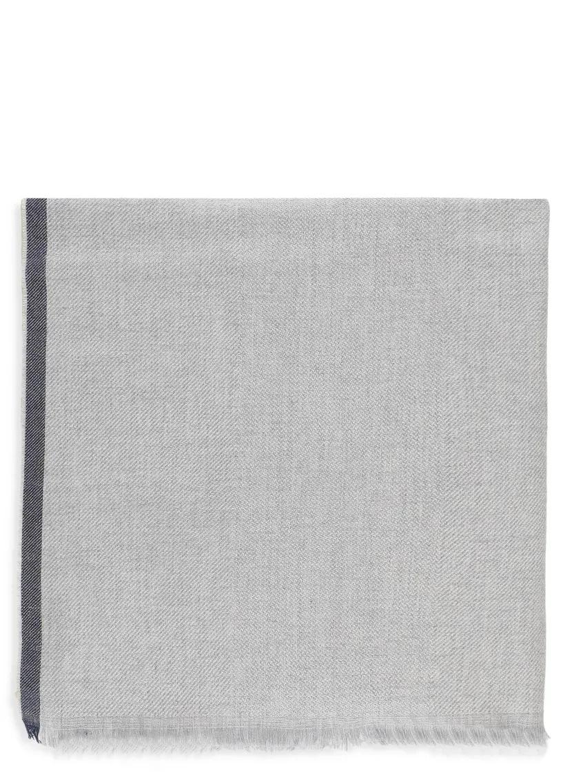 Brunello Cucinelli Tücher & Schals - Grey Cashmere And Wool Scarf - Gr. unisize - in Grau - für Damen