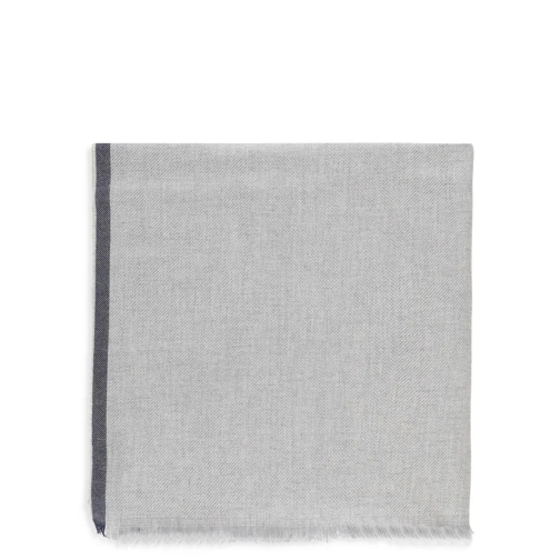 Brunello Cucinelli Grey Cashmere And Wool Scarf Grey Leichter Schal