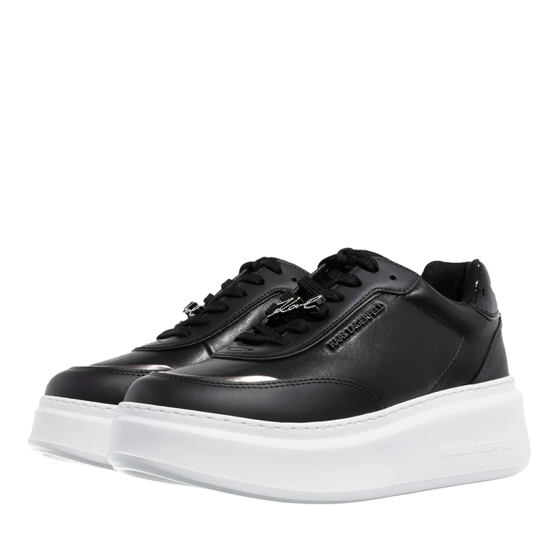 Karl Lagerfeld Plateau-Sneaker Anakapri Brooch Lace Keeper Black Lthr W/Silver(Image 3)