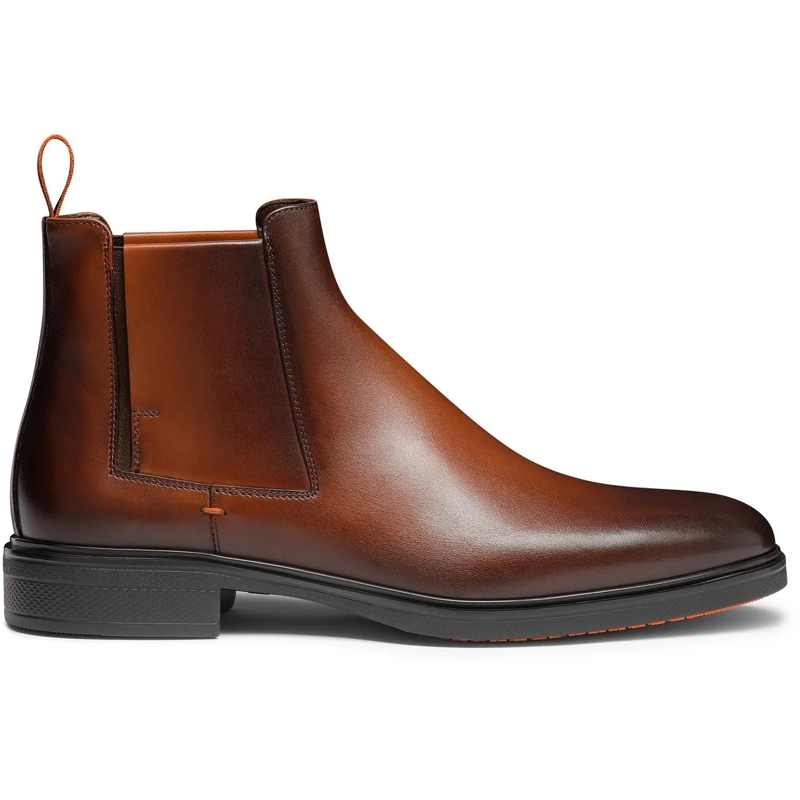 Santoni Bottes Men's leather Easy boot weiß