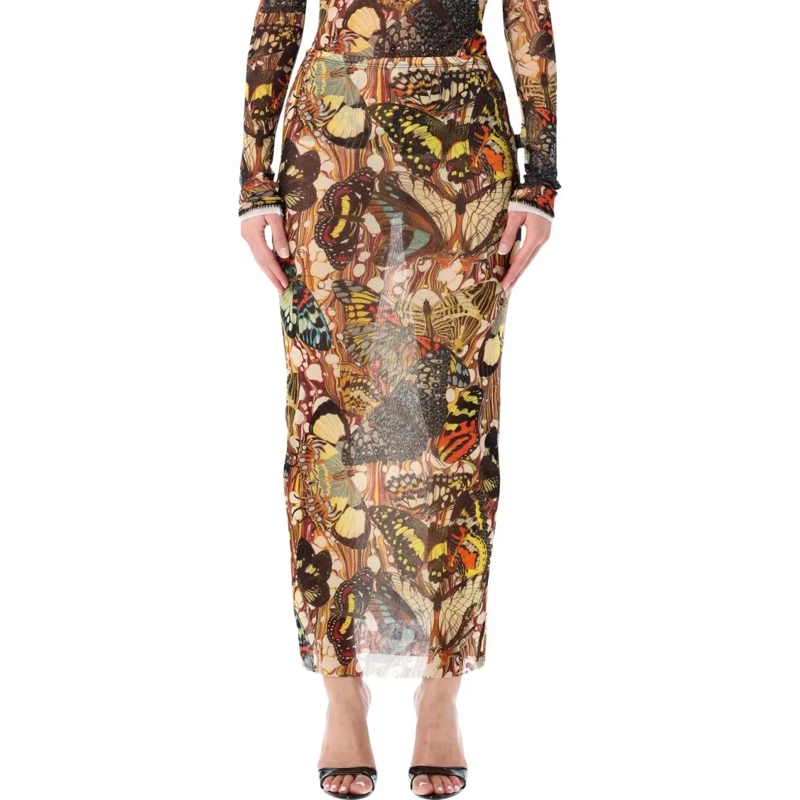 Jean Paul Gaultier Minirok Re-Edition Butterfly Tulle Skirt Multicolor