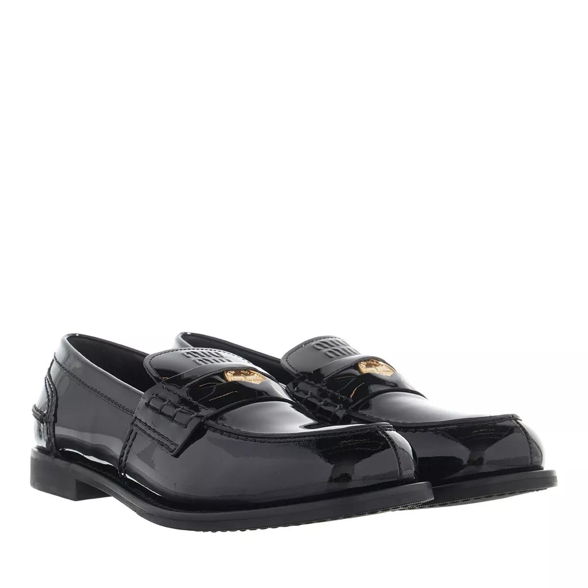 Miu Miu Loafers & Ballerinas - Patent Leather Penny Loafers - Gr. 36 (EU) - in Schwarz - für Damen