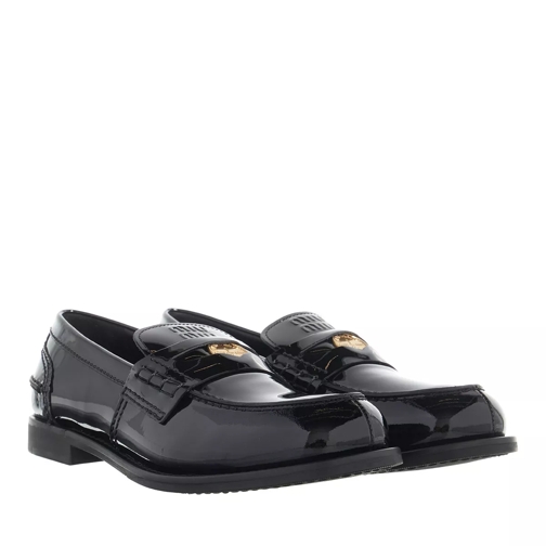 Miu Miu Patent Leather Penny Loafers Black Loafer