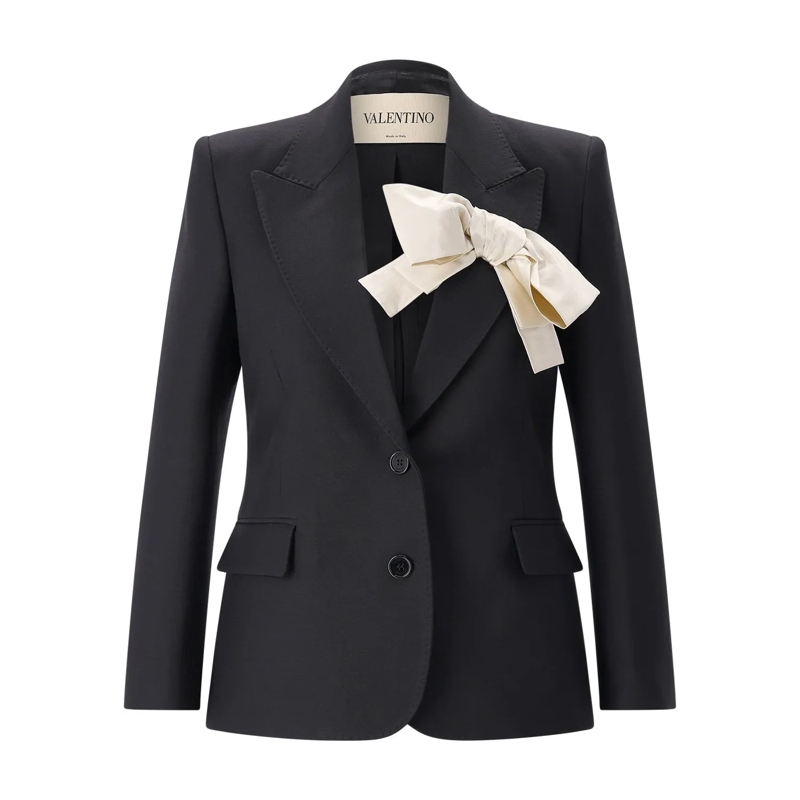 Valentino Garavani Blazer Blazer mit Schleife schwarz