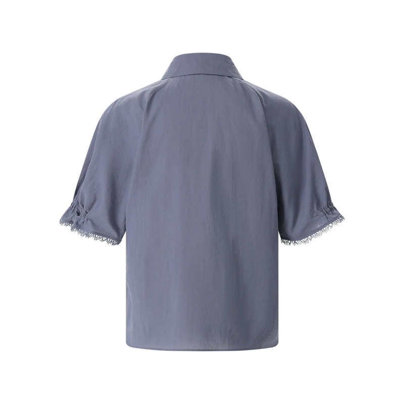 Luisa Cerano Bluse Kurzarmbluse aus Baumwolle blau(Image 3)