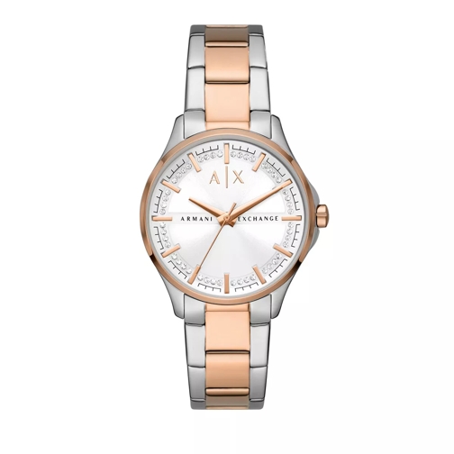 Armani Exchange Women's Three-Hand Stainless Steel Watch AX5258 Silver Bicolored Dresswatch
