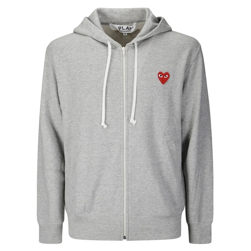 Comme des Garcons Hoodie Drawstring Hooded Sweatshirt Grey