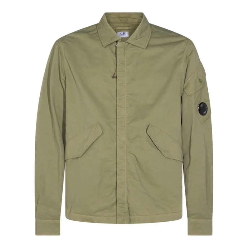 CP Company  Jacket With Concealed Zip Neutrals