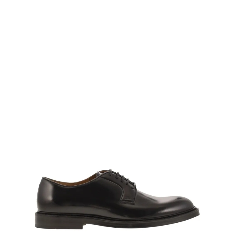 Doucal's Schnürschuhe Berby In Brushed Leather Black
