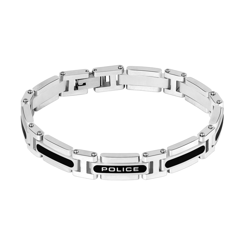 Police Armband Armband Latch Strike- Herrenarmband- Farbe: gra silber