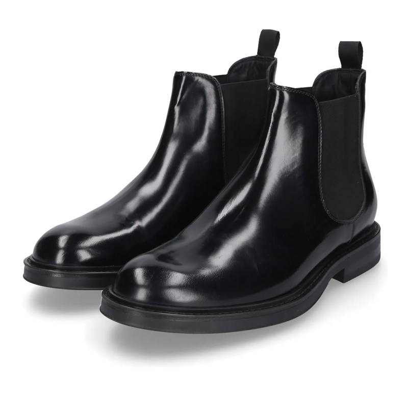 Heinrich Dinkelacker Bottes à lacets Chelsea Boots Florenz Plain CA schwarz