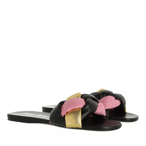 Miu Miu Padded Flat Sandals Leather Multicolor Slide