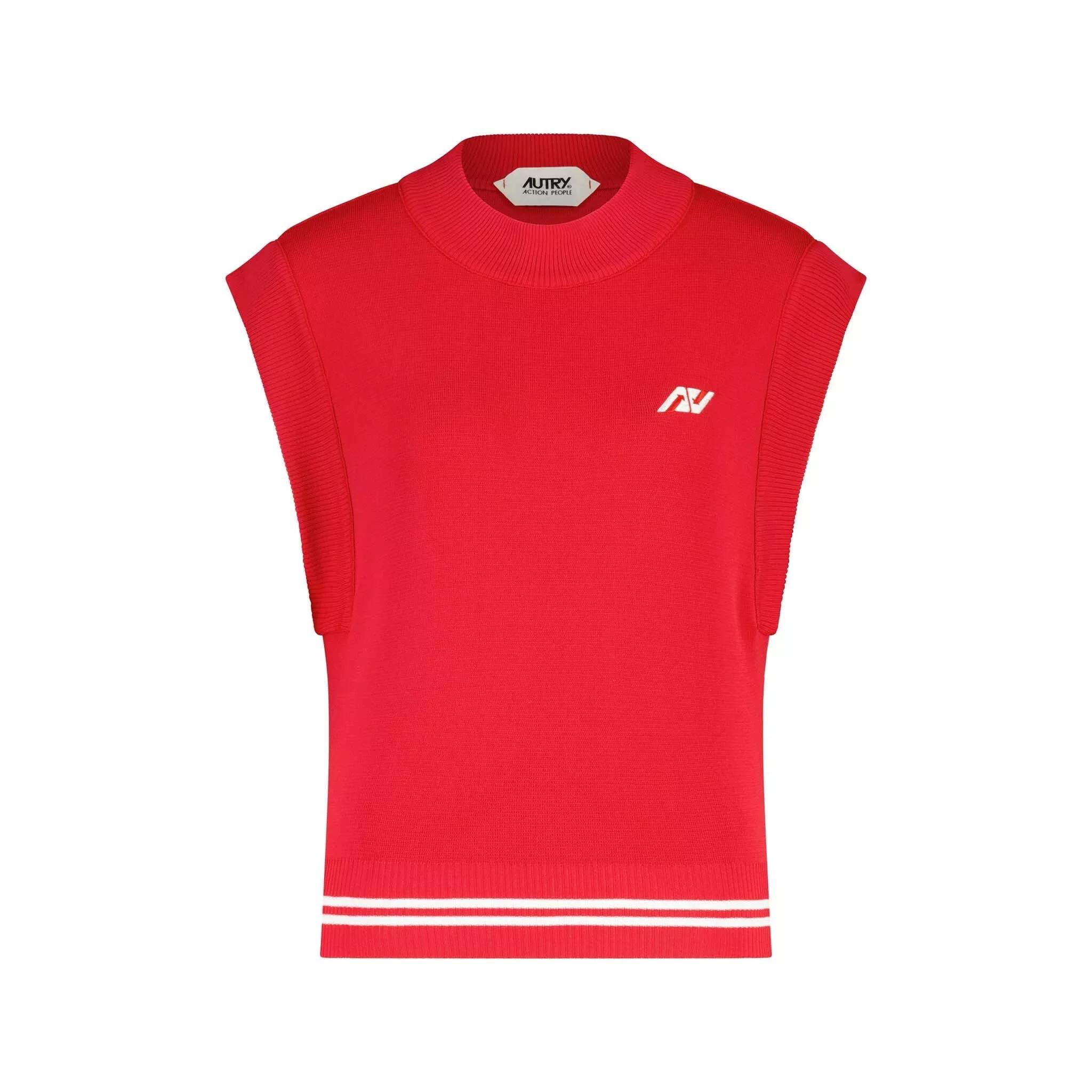 Autry International - Pullunder Sporty mit Logo 47701900329306 - Größe S - red