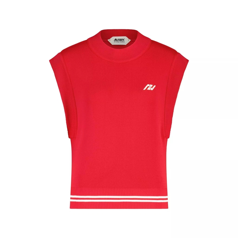 Autry International  Pullunder Sporty mit Logo 47701900329306 Rot