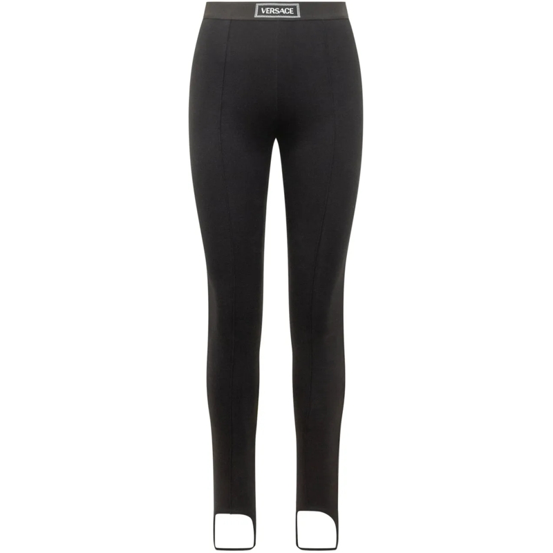 Versace Leggings Leggings Naline In Jersey Con Staffa schwarz