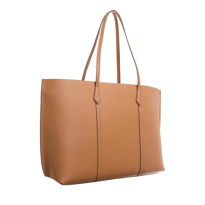 Tory Burch Shopper Structured Brown Leather Tote With Refined Details Brown(Image 5)