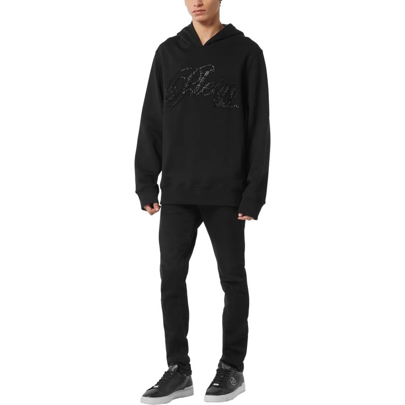 Philipp Plein Top Hoodie Mit Schmucksteinen schwarz(Image 4)
