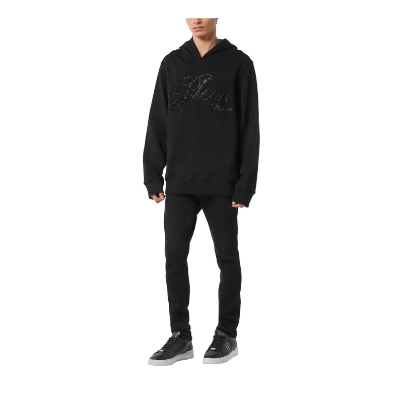 Philipp Plein Sweatshirt Hoodie Mit Schmucksteinen schwarz(Image 3)
